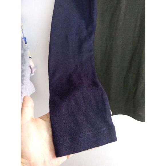 Hache  Italian Design Virgin Wool Blue, Brown Mock Neck Sweater size EU 40/Large - Picture 3 of 10